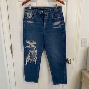 American eagle distressed mom jeans